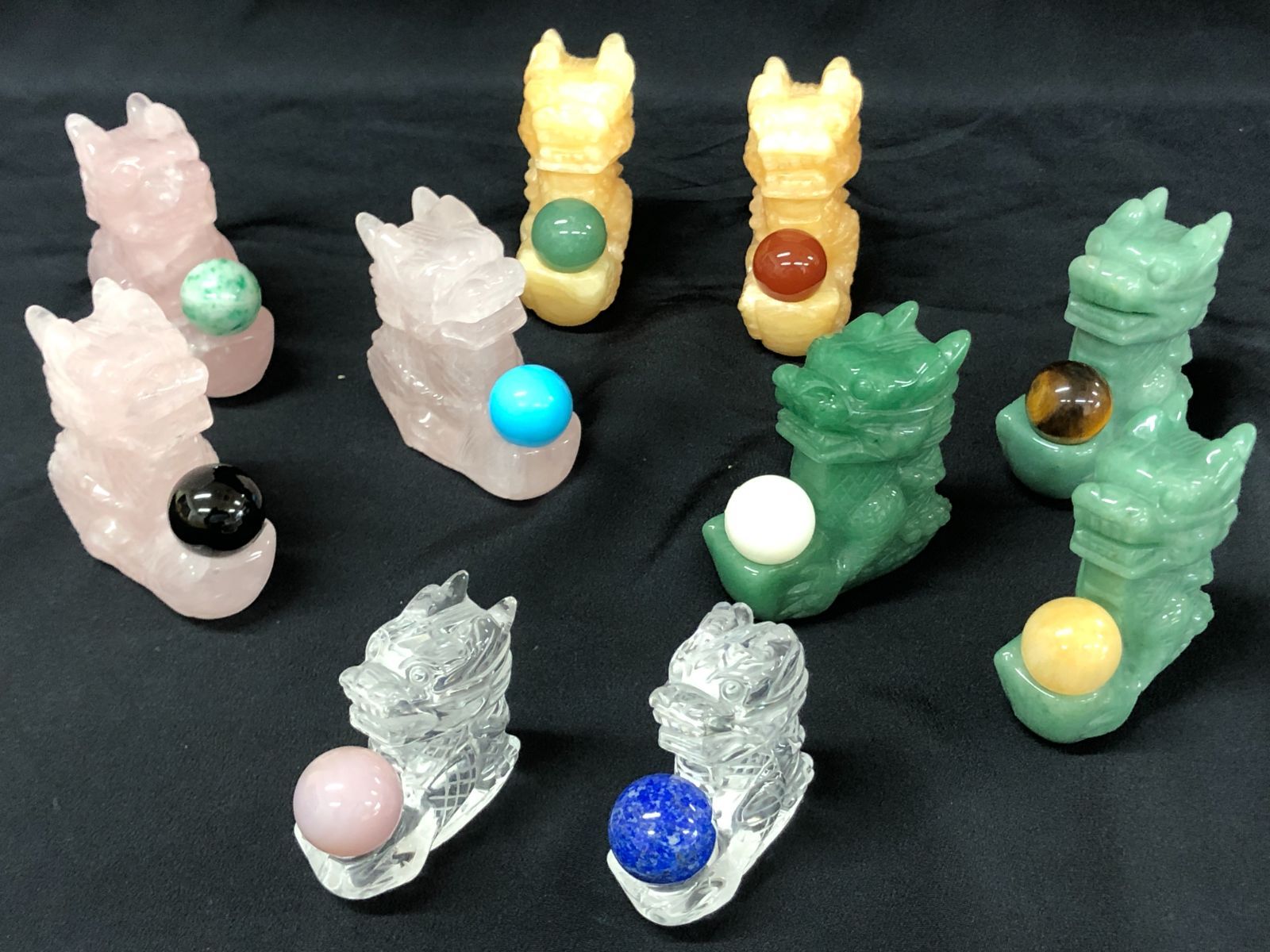 古玉彫刻 龍形ペンダント 2点セット 収納箱入り コレクション 天然石彫刻/辰（龍）たつBOX（玉乗せタイプ） - メルカリ