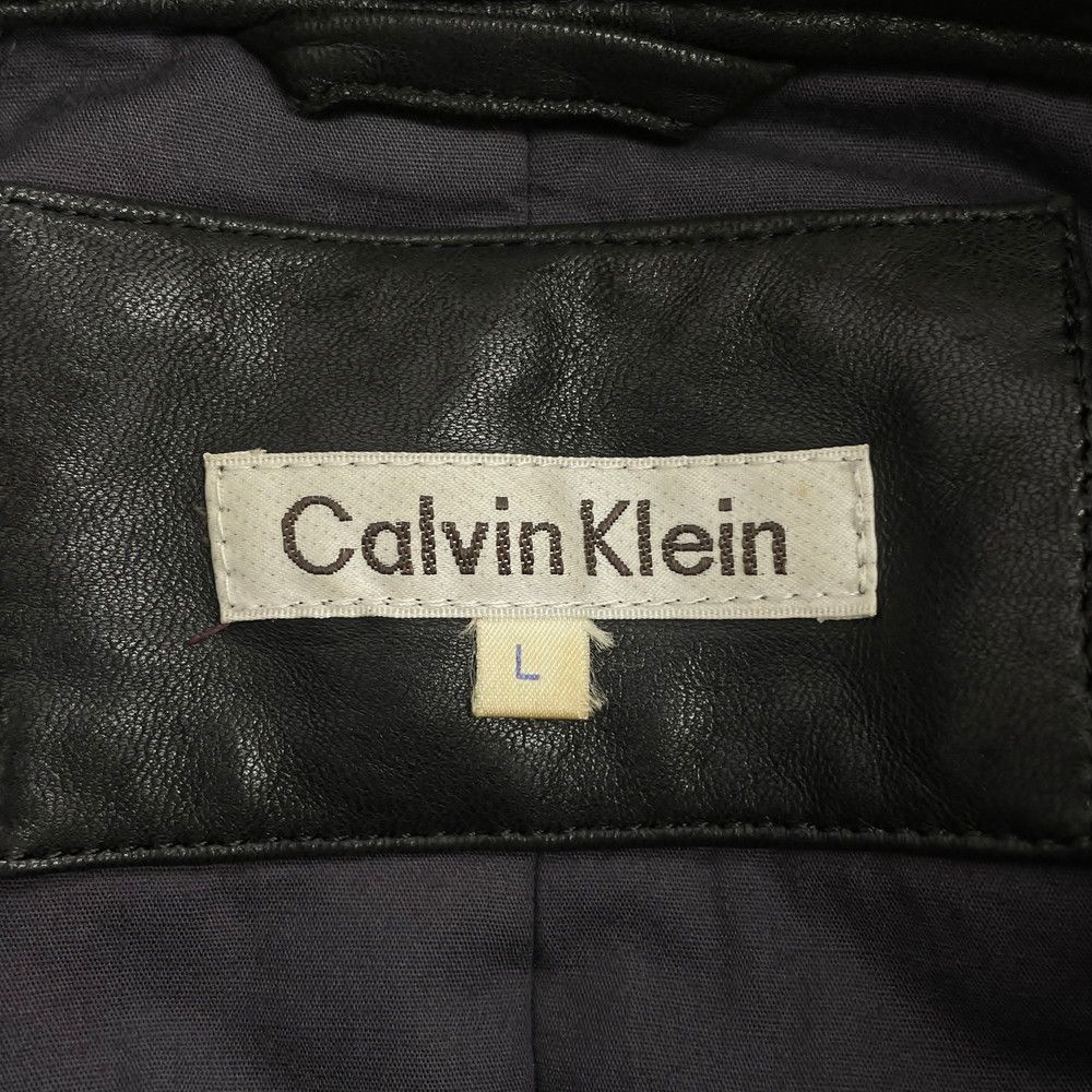 レザーコート Calvin Klein カルバンクライン L ブラック - メルカリ