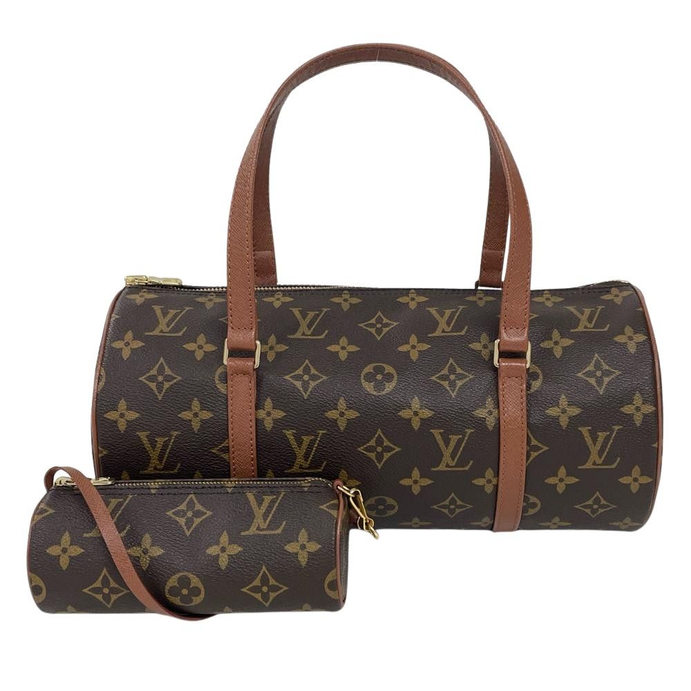 ルイヴィトン LOUIS VUITTON パピヨン 30 ハンドバッグ モノグラム キャンバス M51365 ブラウン NO0955 旧型 レディース【中古】