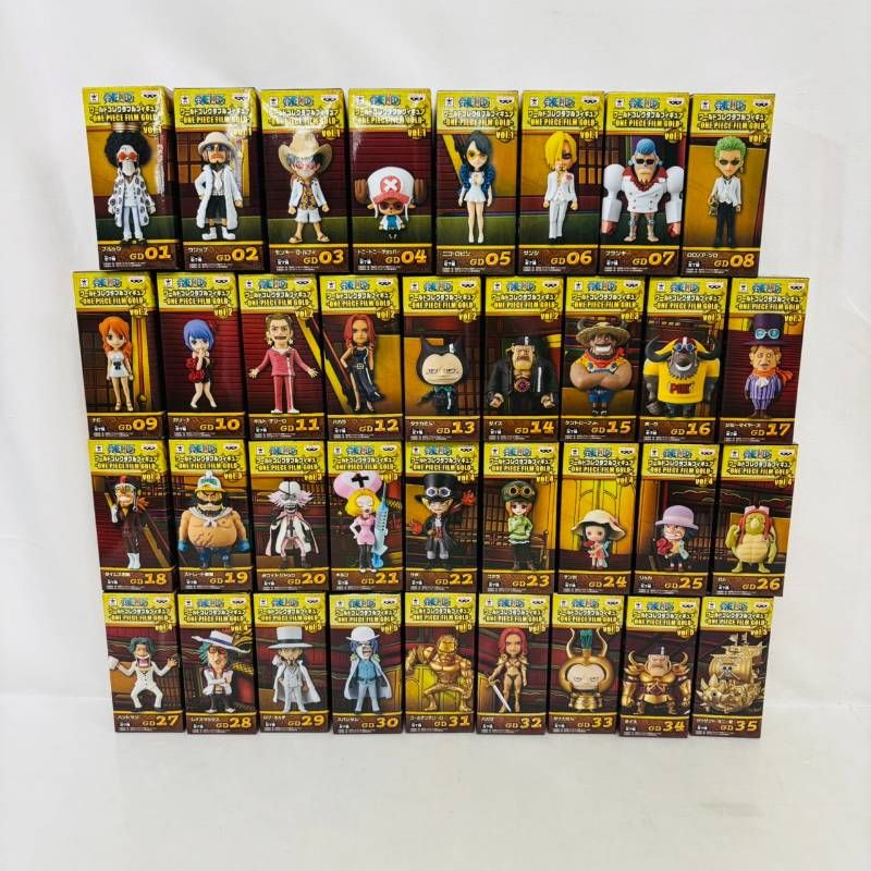 【未開封】 ワンピース ワールドコレクタブルフィギュア FILM GOLD Vol.1 ～ 5 全 35種 コンプリート フルセット / フィギュア ワーコレ バンプレスト ONE PIECE 24,850円