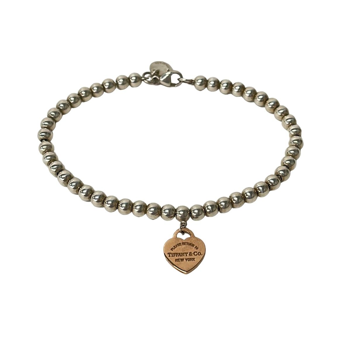 TIFFANY&Co.(ティファニー) ブレスレット美品 リターントゥハート シルバー ボールチェーン
