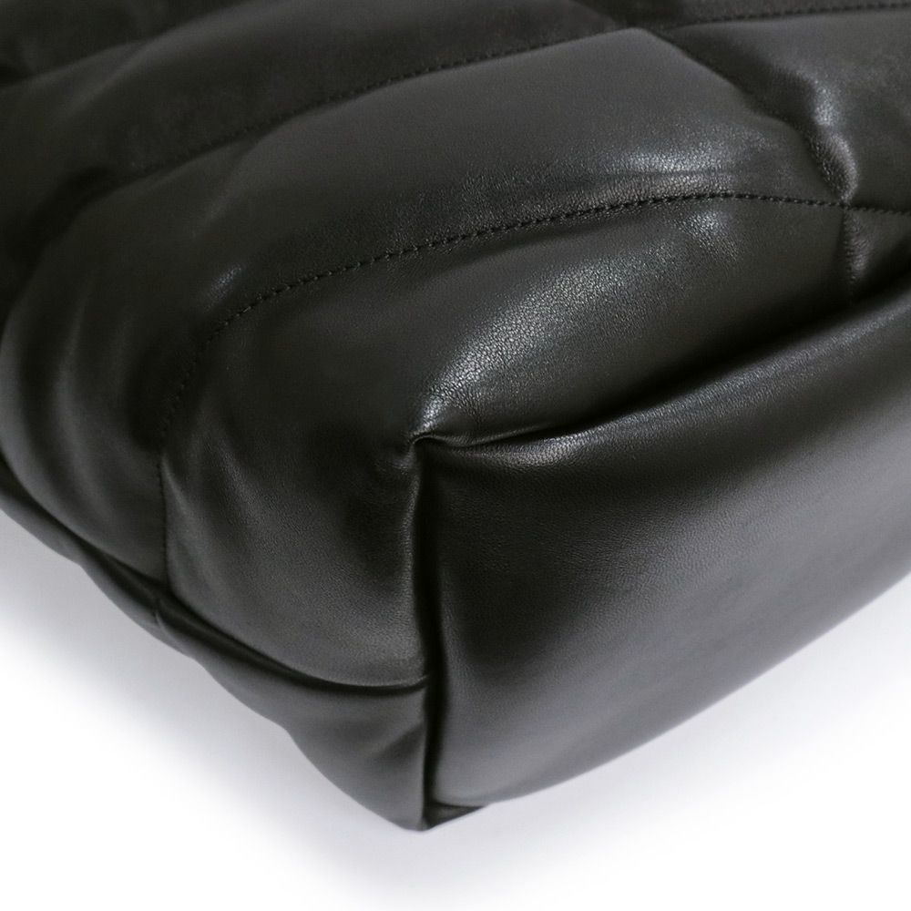 【未使用】SAINT LAURENT パファーレザートート サンローラン 752888 パファートート バッグ レザー ブラック ブラック
