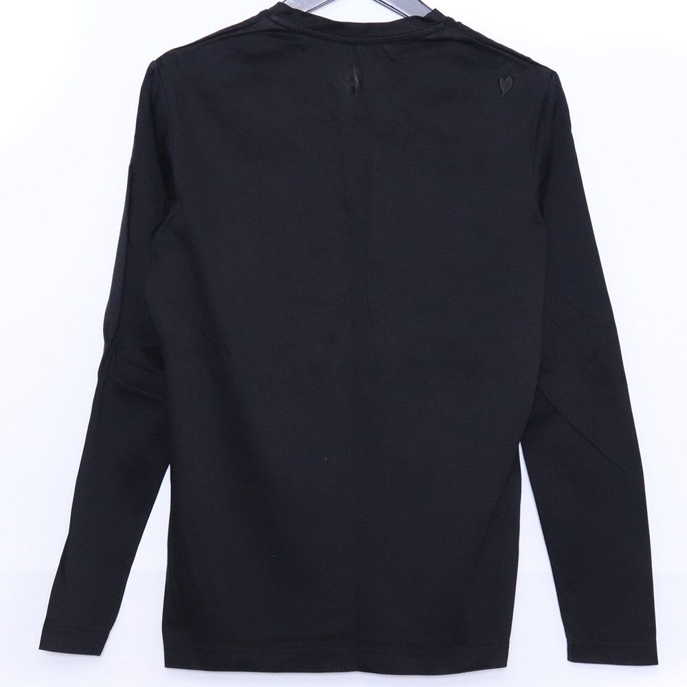 AKM × Brown Bunny黒のVネック長袖カットソー AKM × BROWN BUNNY Vネック 長袖カットソー Sサイズ ブラック XT001