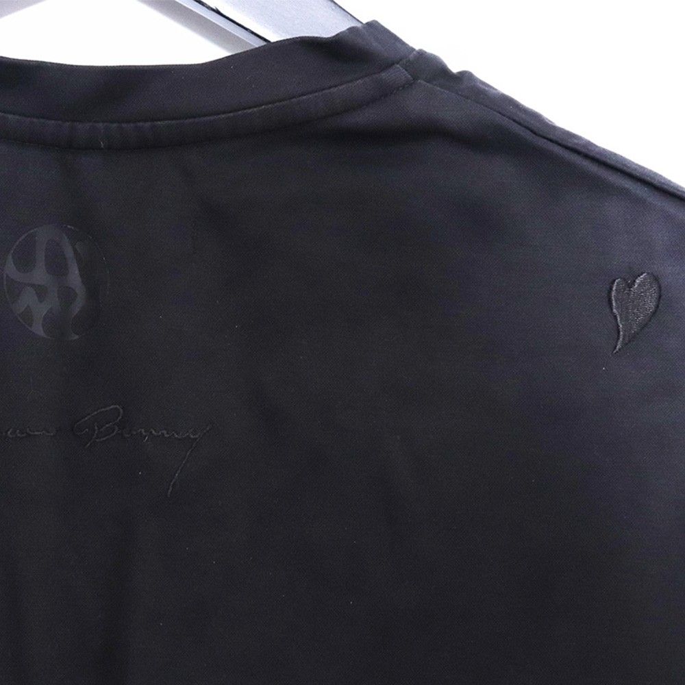 AKM × Brown Bunny黒のVネック長袖カットソー AKM × BROWN BUNNY Vネック 長袖カットソー Sサイズ ブラック XT001