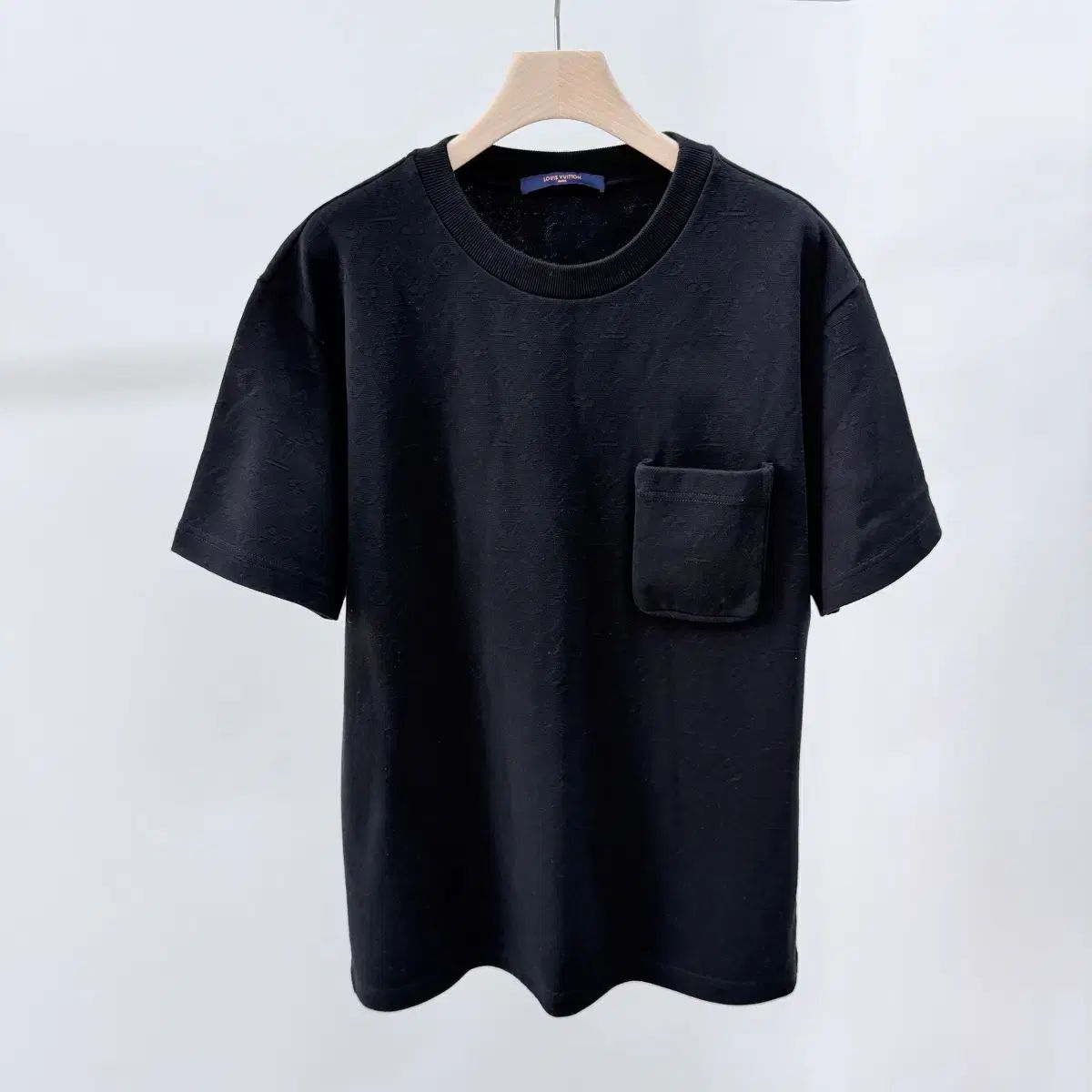 S+級/L Louis Vuitton ルイヴィトン 3D モノグラム ポケット 半袖 Tシャツ ブラック