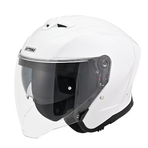 デイトナ(Daytona) バイク ヘルメット ジェット SG規格 高強度ABS スポーツ設計 インナーバイザー / スピーカーホール 装備 DN-006SJ ホワイト Lサイズ(59-60cm) 61077pms 8e7b2be2