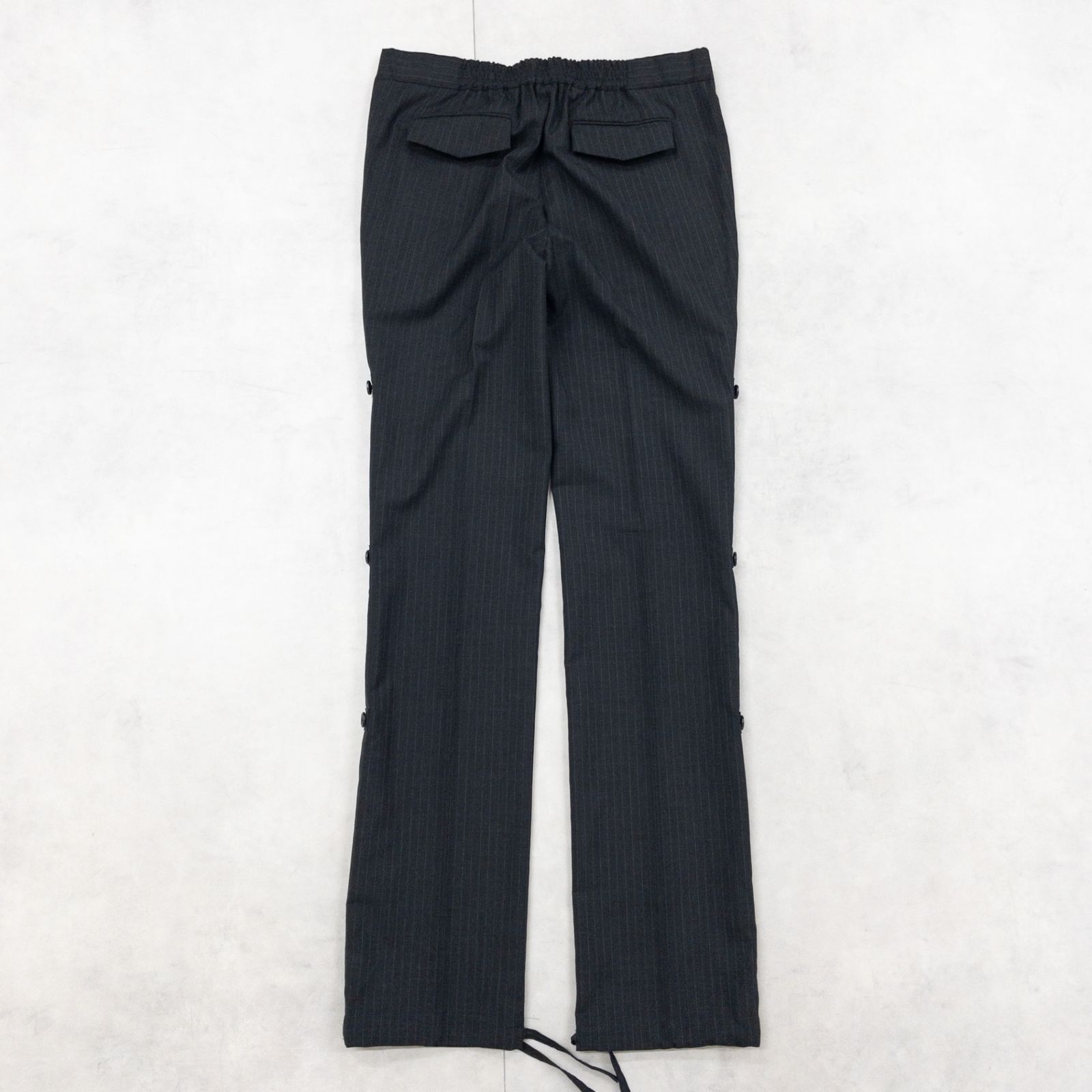 クリスヴァンアッシュ　ウールスラックス KRISVANASSCHE クリスヴァンアッシュ パンツ ストライプ柄 ドロー