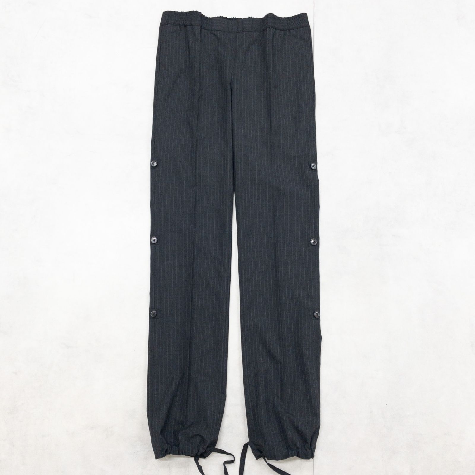 クリスヴァンアッシュ　ウールスラックス KRISVANASSCHE クリスヴァンアッシュ パンツ ストライプ柄 ドロー