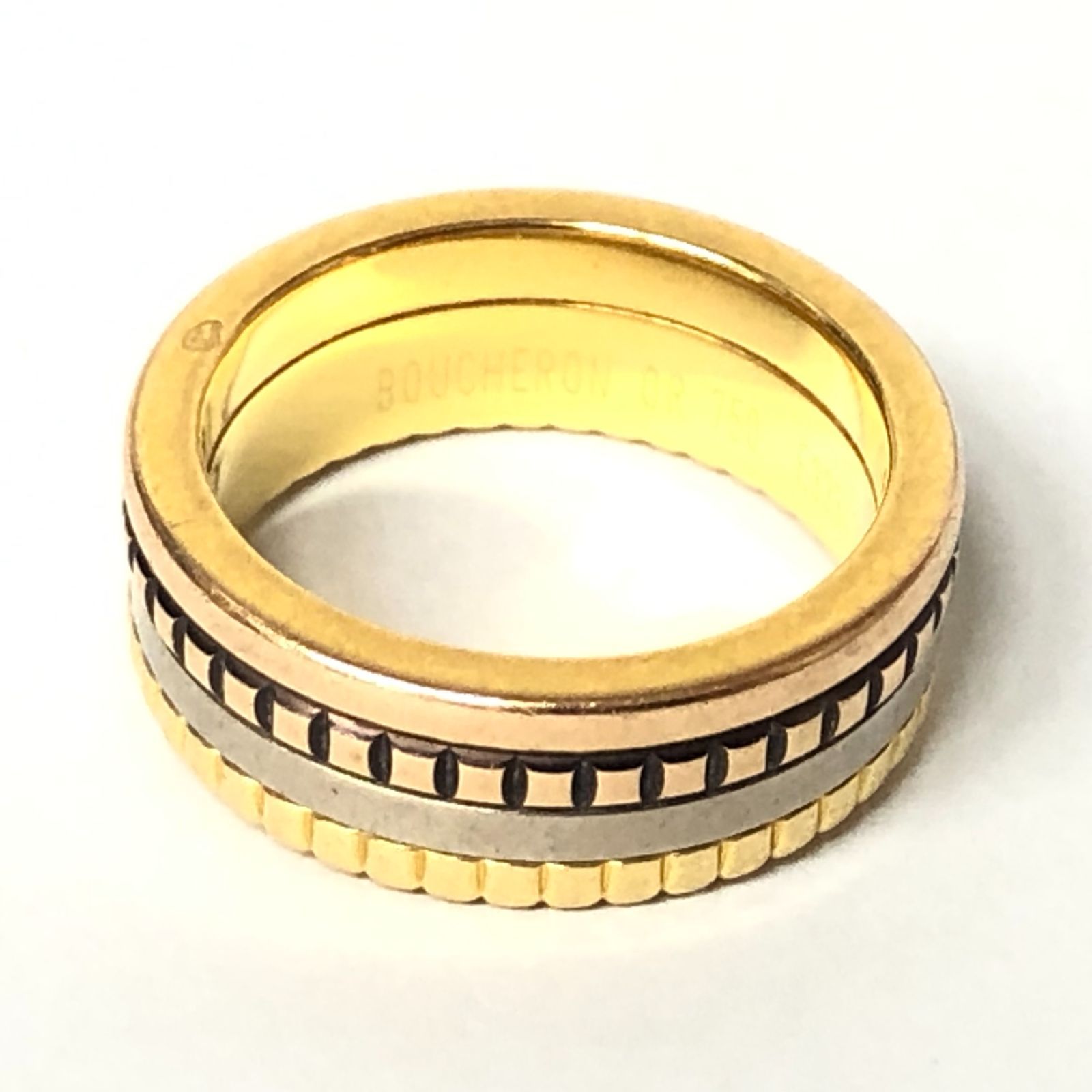 m001 X ブシュロン キャトル スモール リング 750 10号 BOUCHERON ゴールド アクセサリー