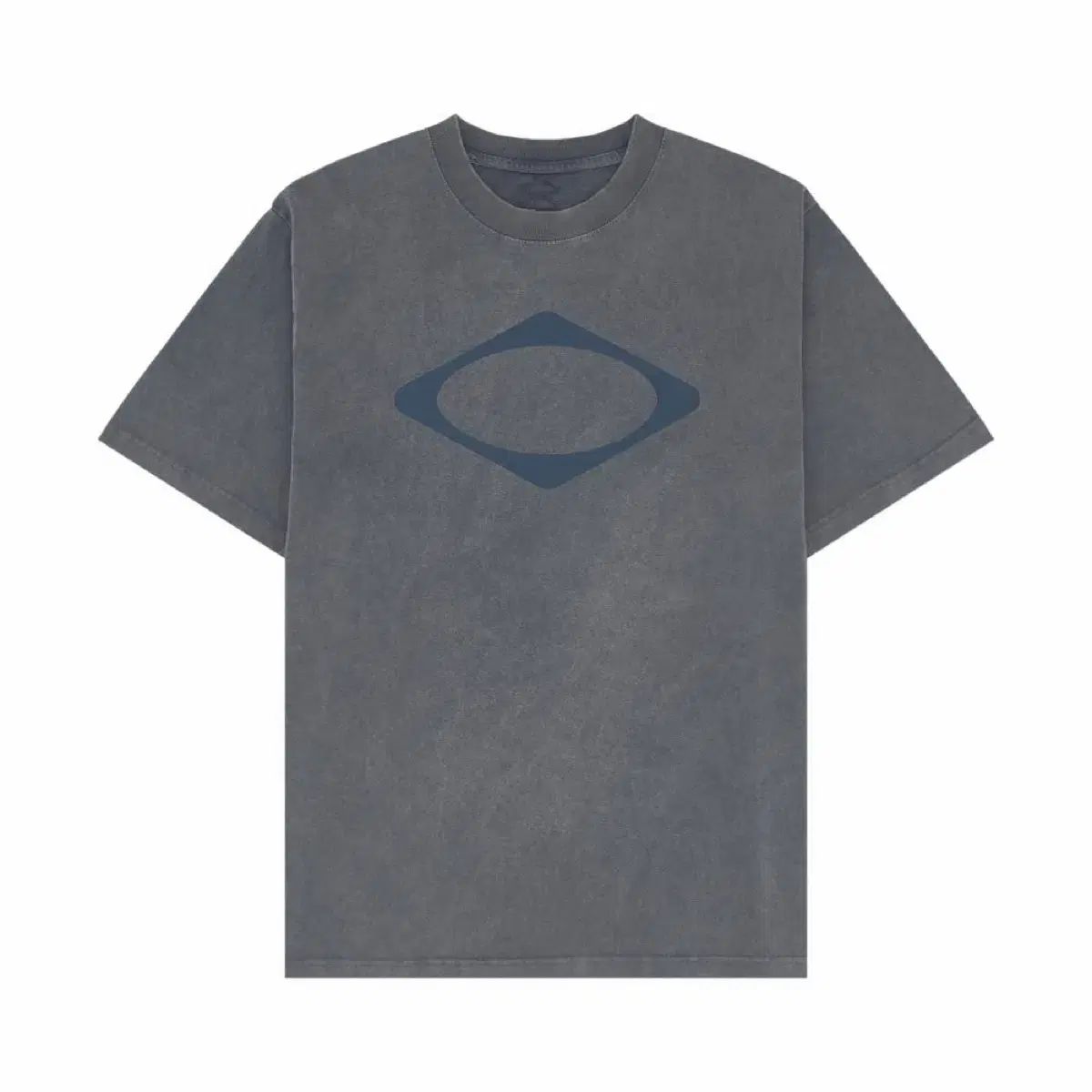ミスチーフ 롬버스 ウォッシュド ベーシック Tシャツ ブリーチド ネイビー