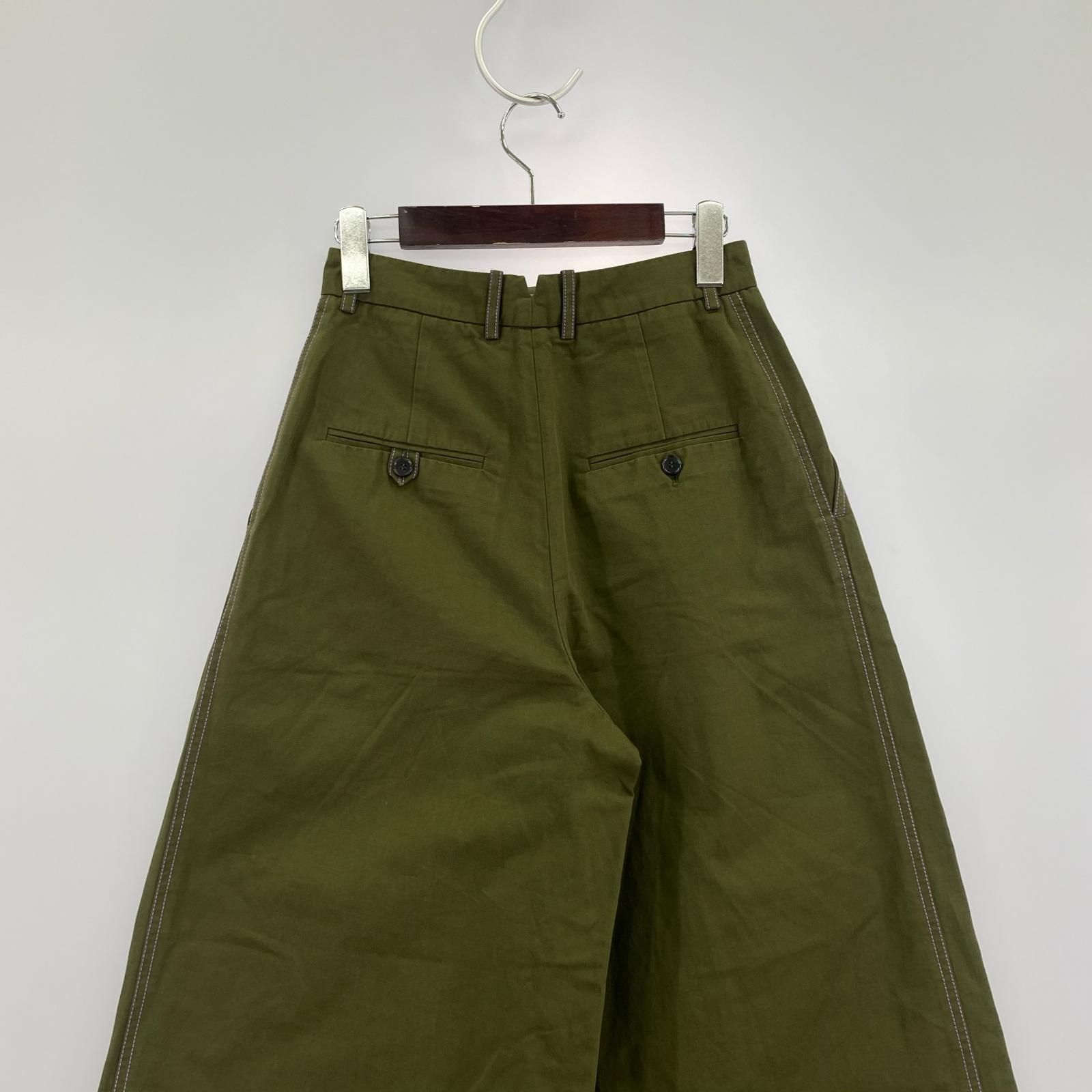 レディース 【MARNI】タイダイ染め ワイドパンツ カーキ