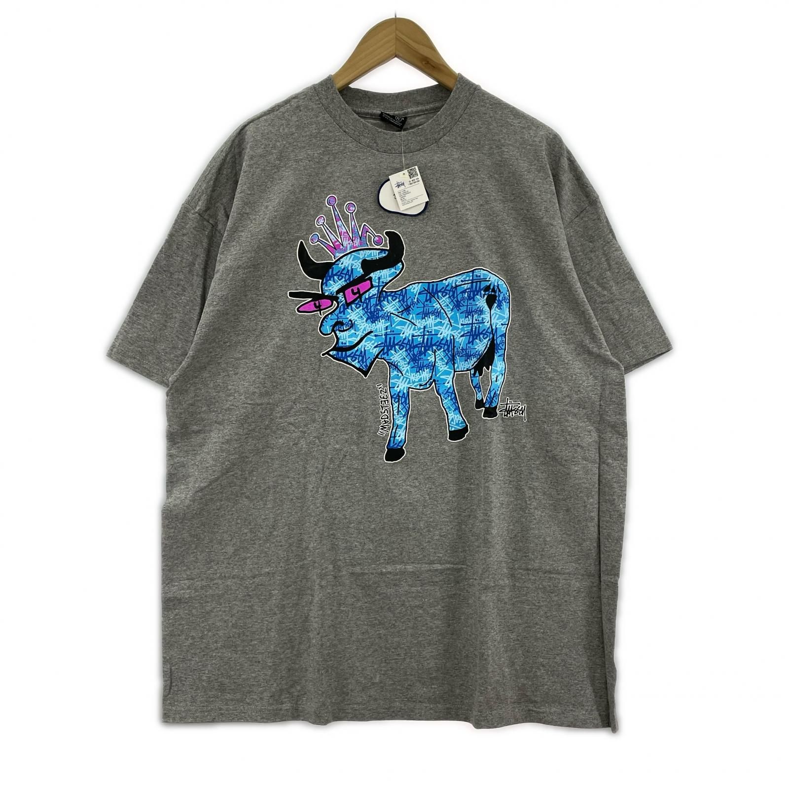 STUSSY　MADSTEEZ Tシャツ　グレー　XL