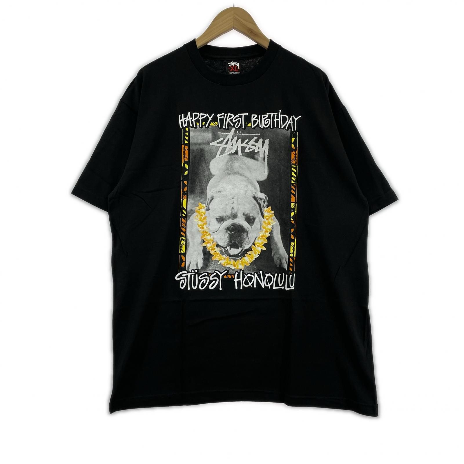 STUSSY HONOLULU DOG　Tシャツ　ブラック　XL