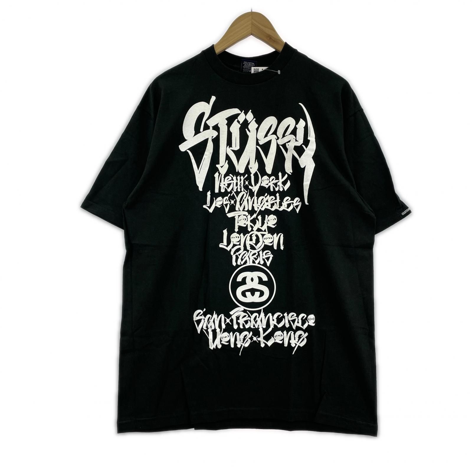 STUSSY Chaz WORLD TOUR　Tシャツ　ブラック　L