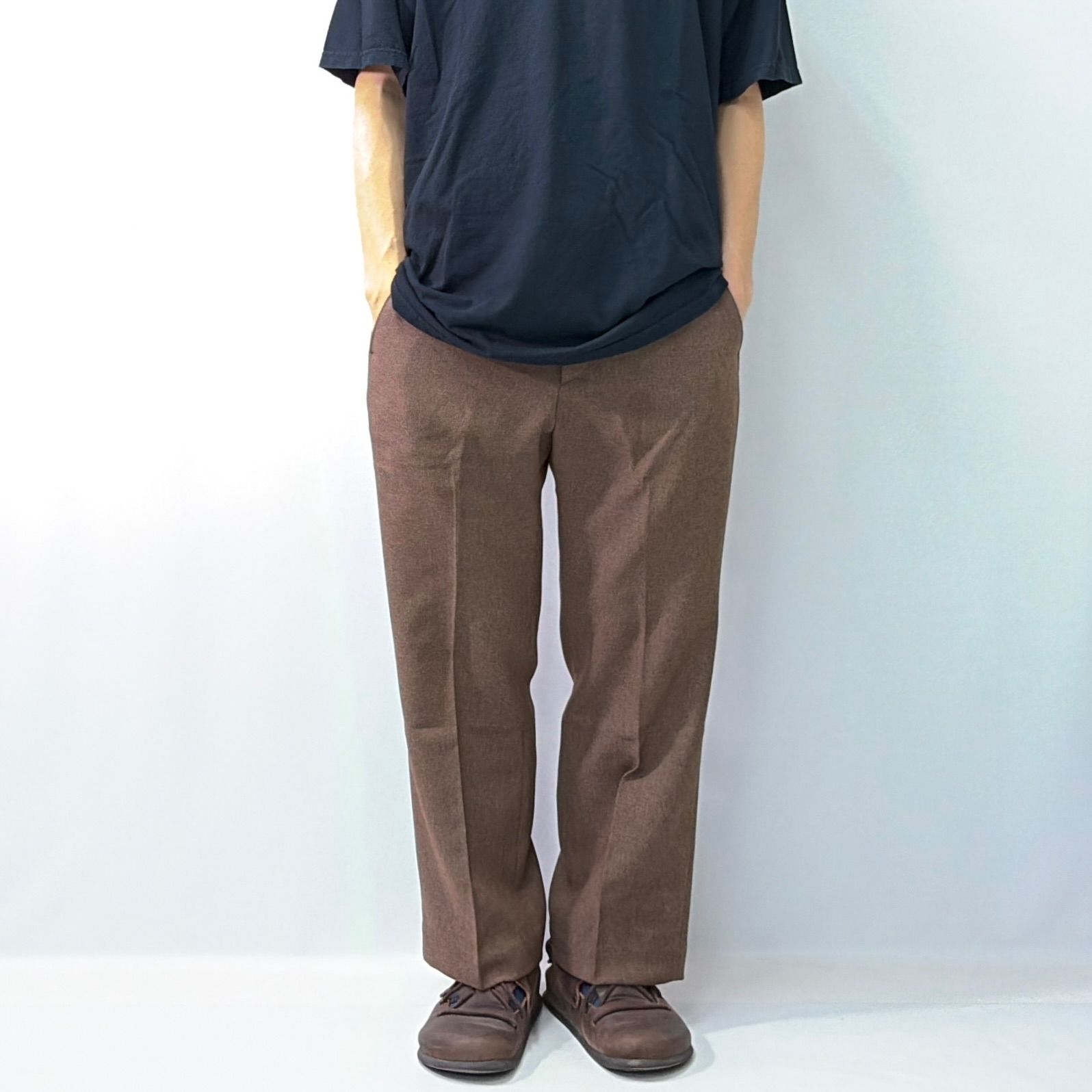 70s 80s LEVIS リーバイス アクションスラックス パンツ ブラウン 茶色