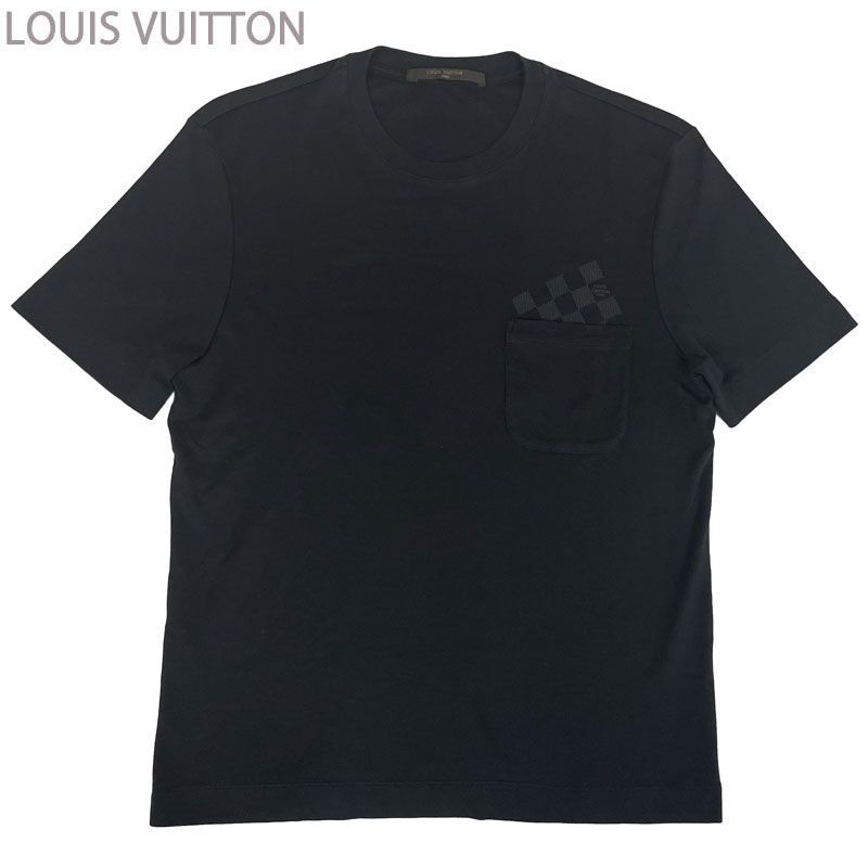 中古】LOUIS VUITTON ルイ・ヴィトン ダミエ柄 胸ポケット 半袖Tシャツ