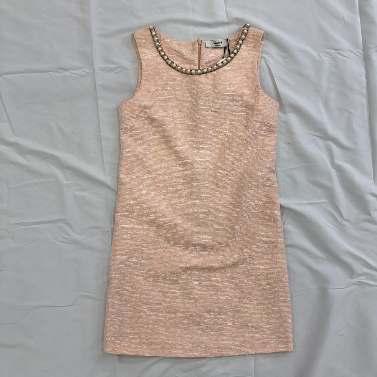 blugirl Blumarine ノースリーブ ワンピース ビジュー ツイード調