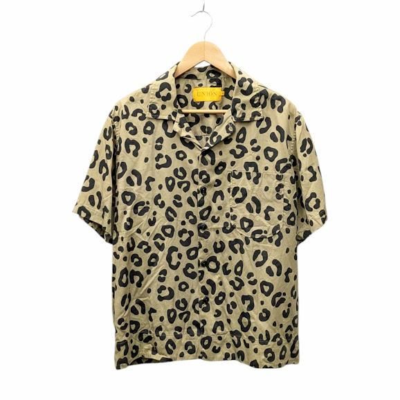UNION LOSANGELES ユニオン ロサンゼルス WSS-203 BAILEY SS WOVEN 半袖シャツ ベージュ系 コットン サイズ2 66259