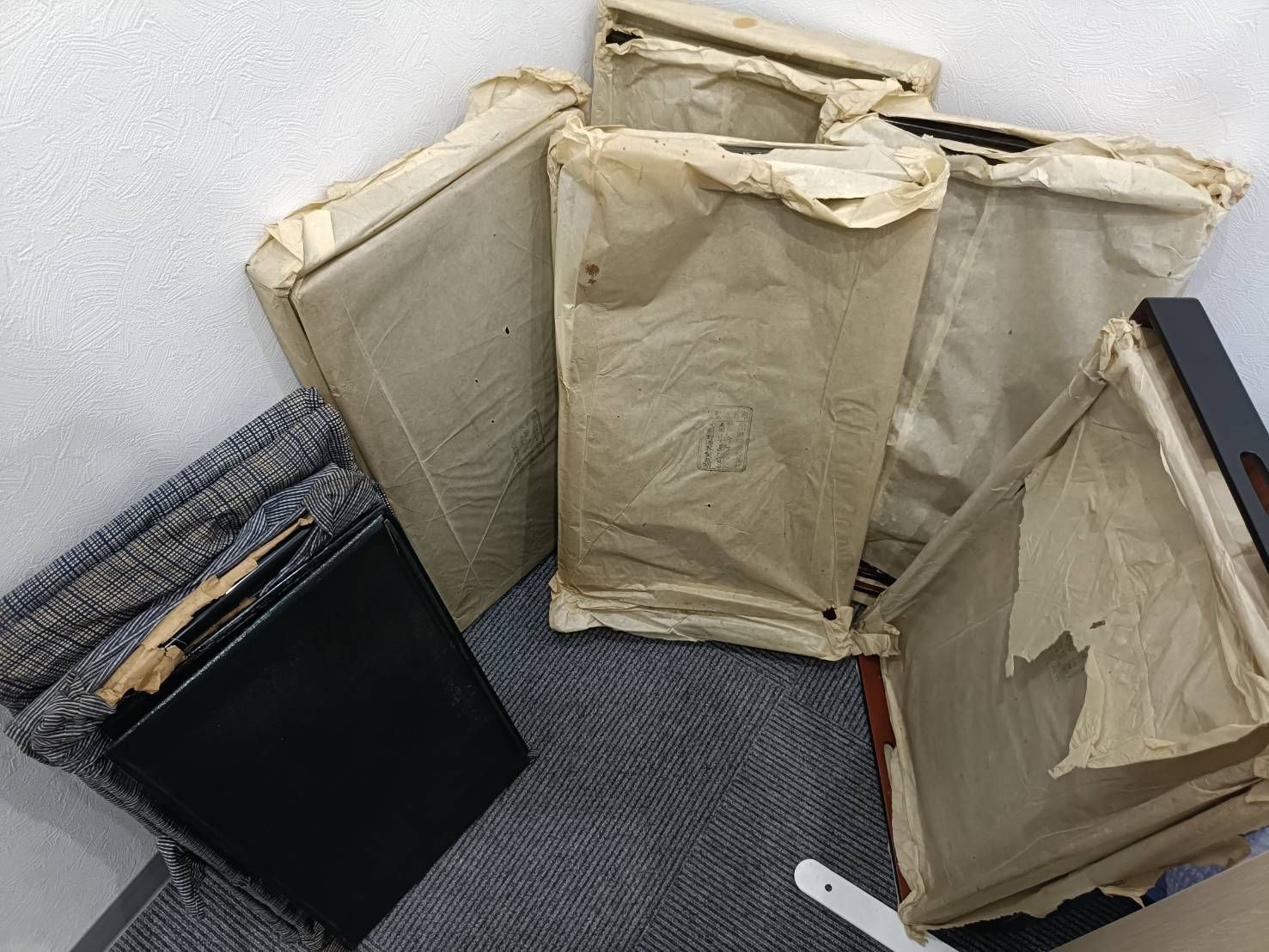 輪島漆器 長手盆 敷板付き 6セット