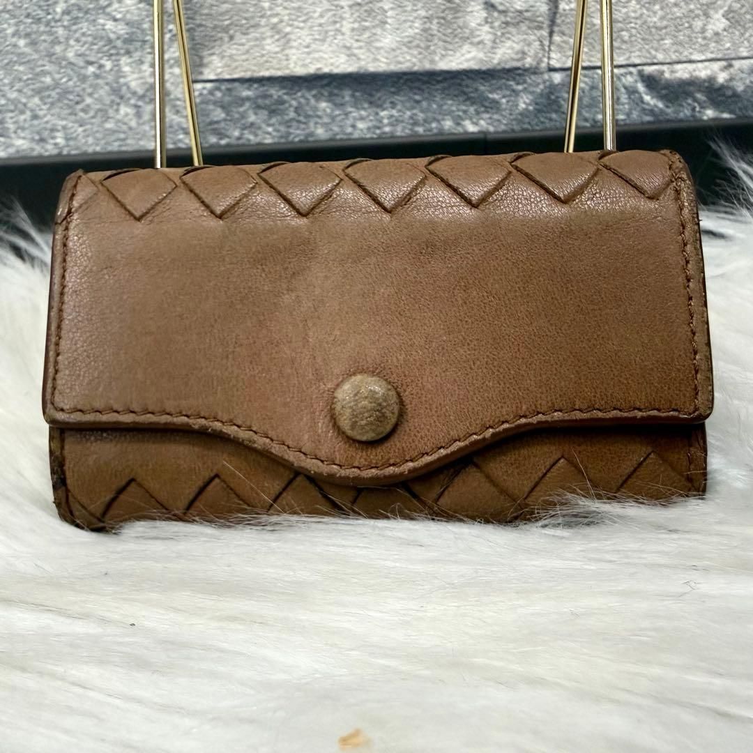 BOTTEGA VENETA ボッテガヴェネタ イントレチャートレザー三つ折りキー