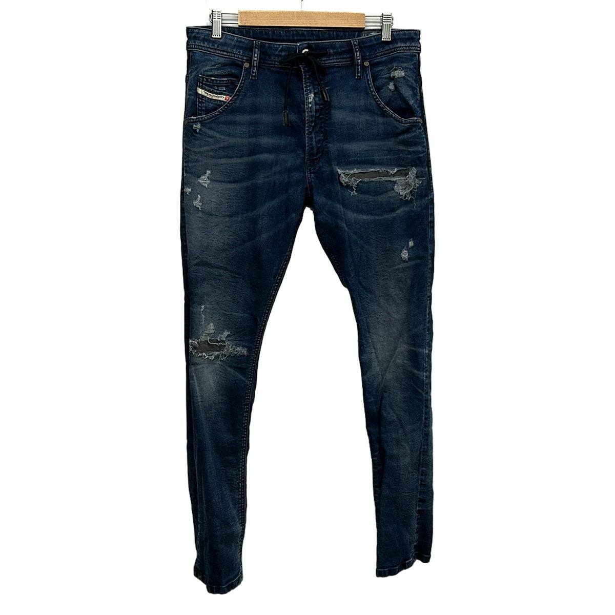 DIESEL(ディーゼル) ジーンズ サイズ32 XS メンズ KROOLEY CB-NE ダークネイビー フルレングス/ダメージ加工