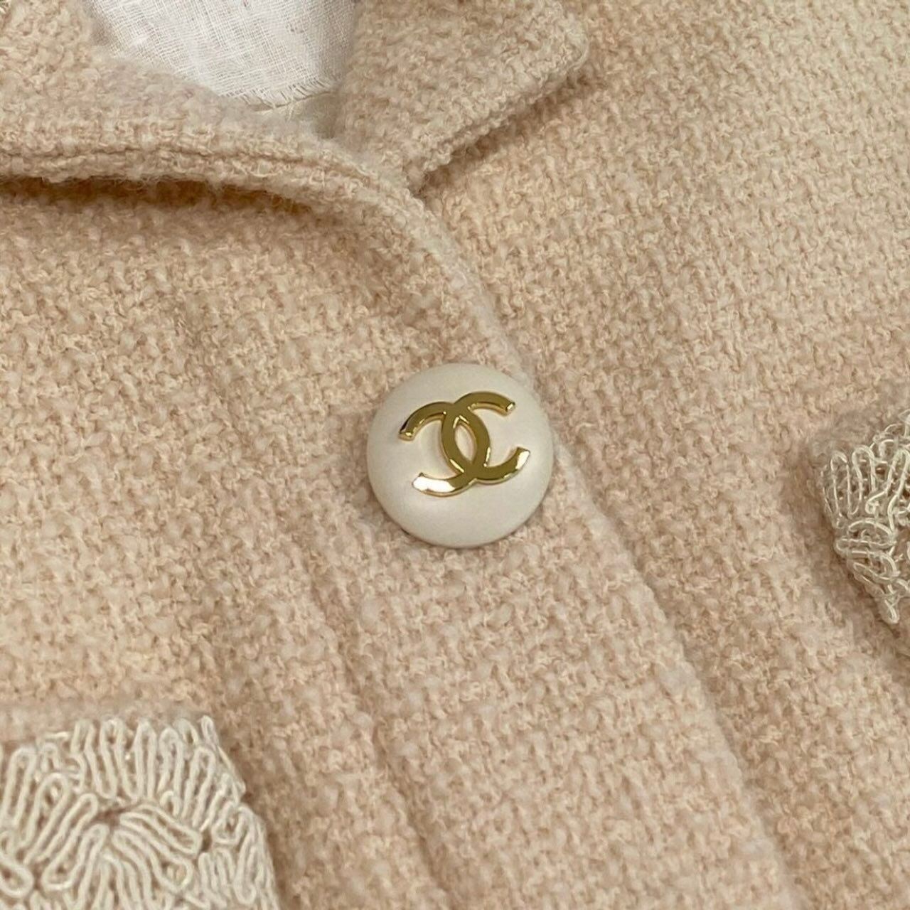CHANEL シャネル ヴィンテージ シャネル ココマークボタン ツイード