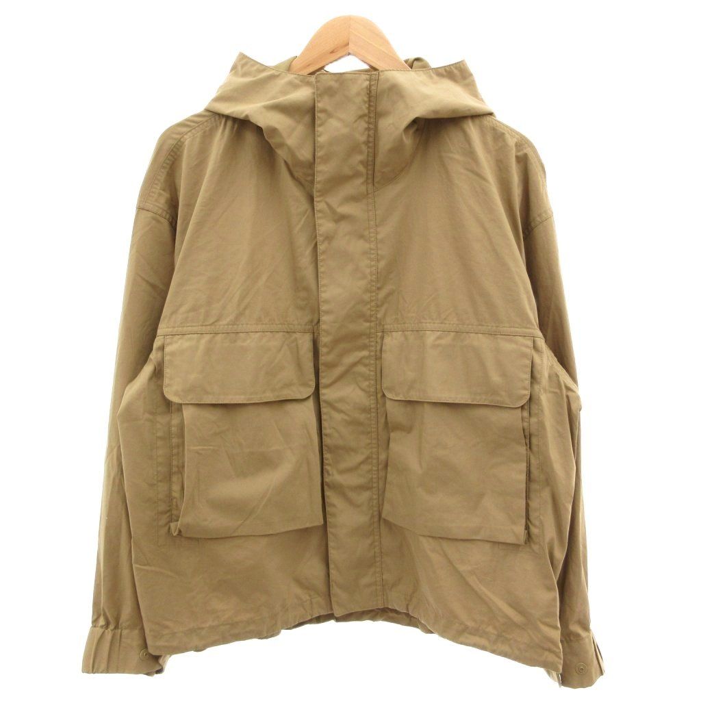 ユニクロ UNIQLO ユーティリティフーデッドジャケット L 茶 ブラウン