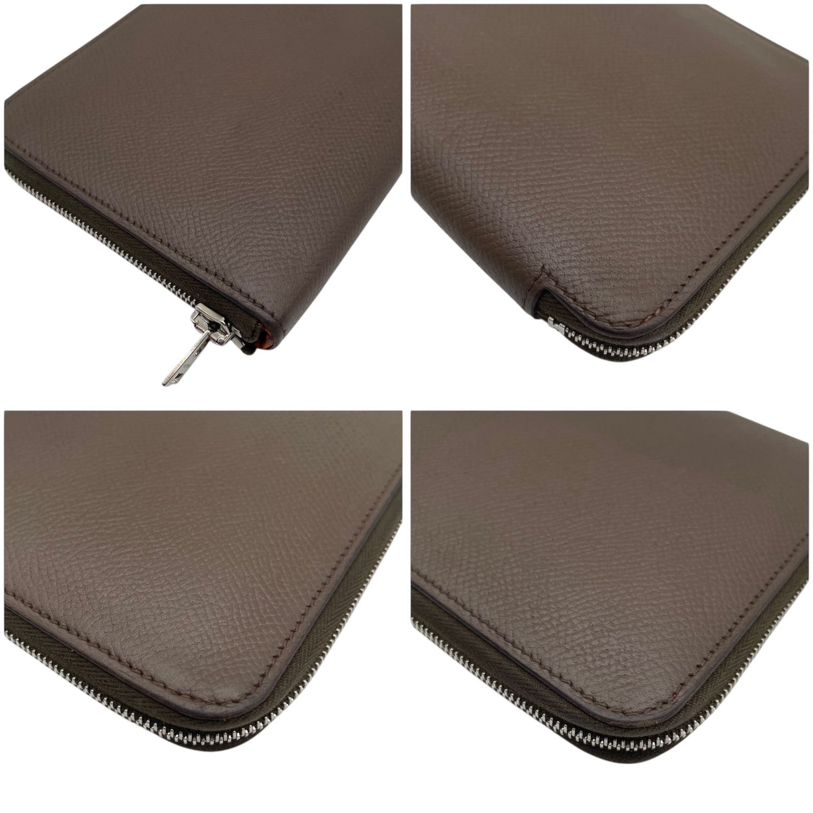 HERMES エルメス アザップロング シルクイン □N刻印 長財布 ラウンド
