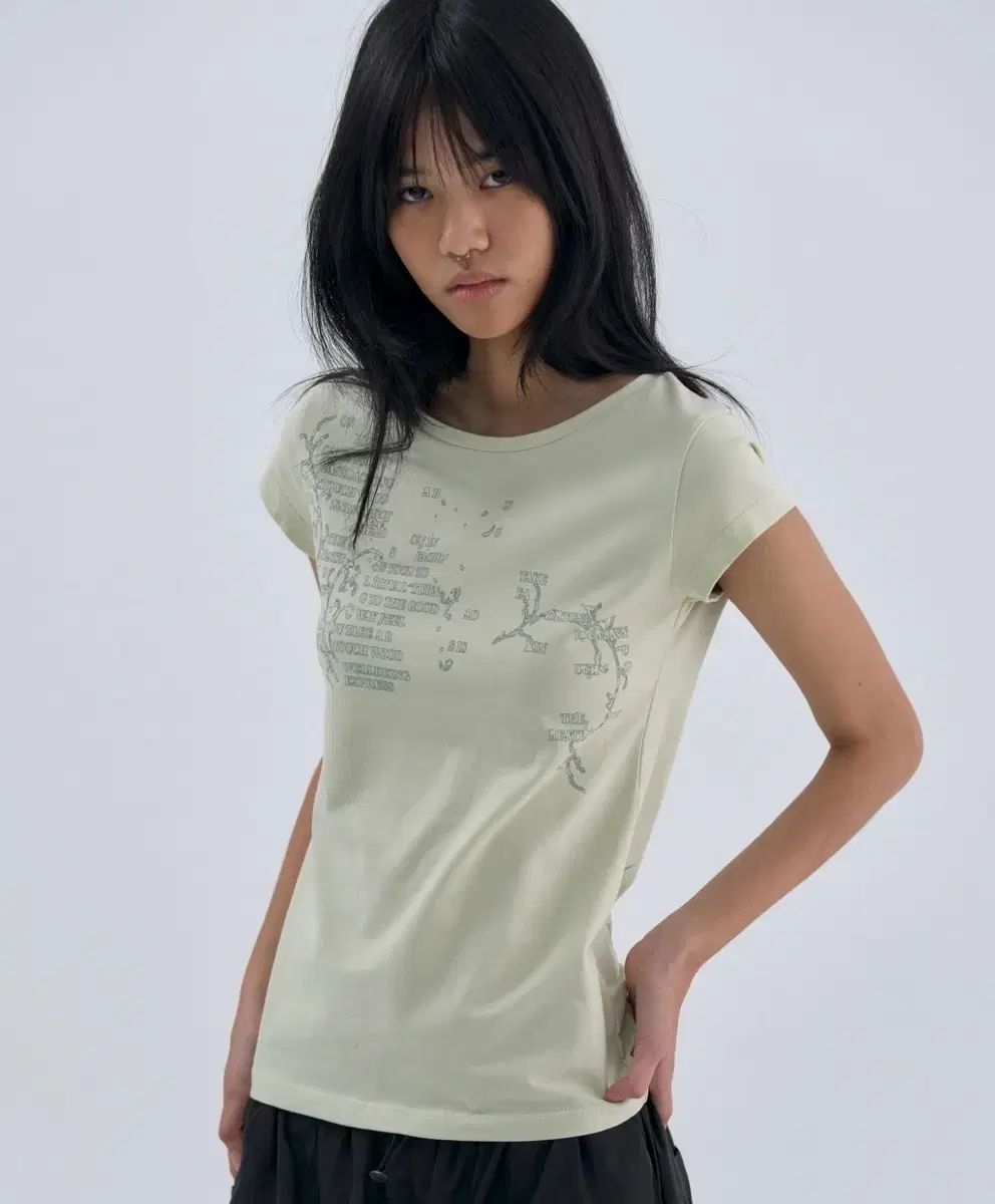 ウェルビングエキスプレス 半袖 Message Vine Half Sleeve Mint