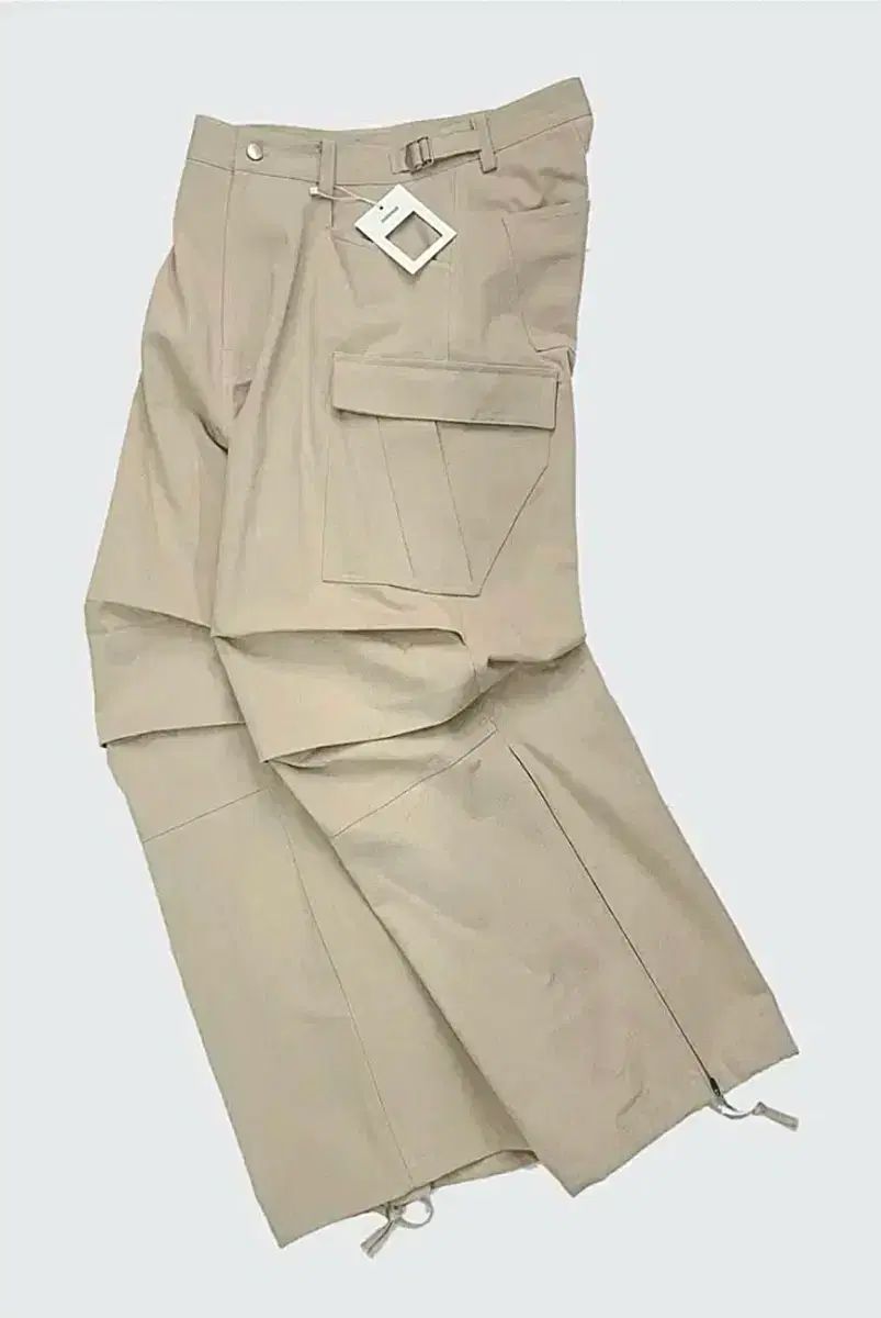 1 新品) Nonnod サイド ジップ カーゴ パンツ ベージュ
