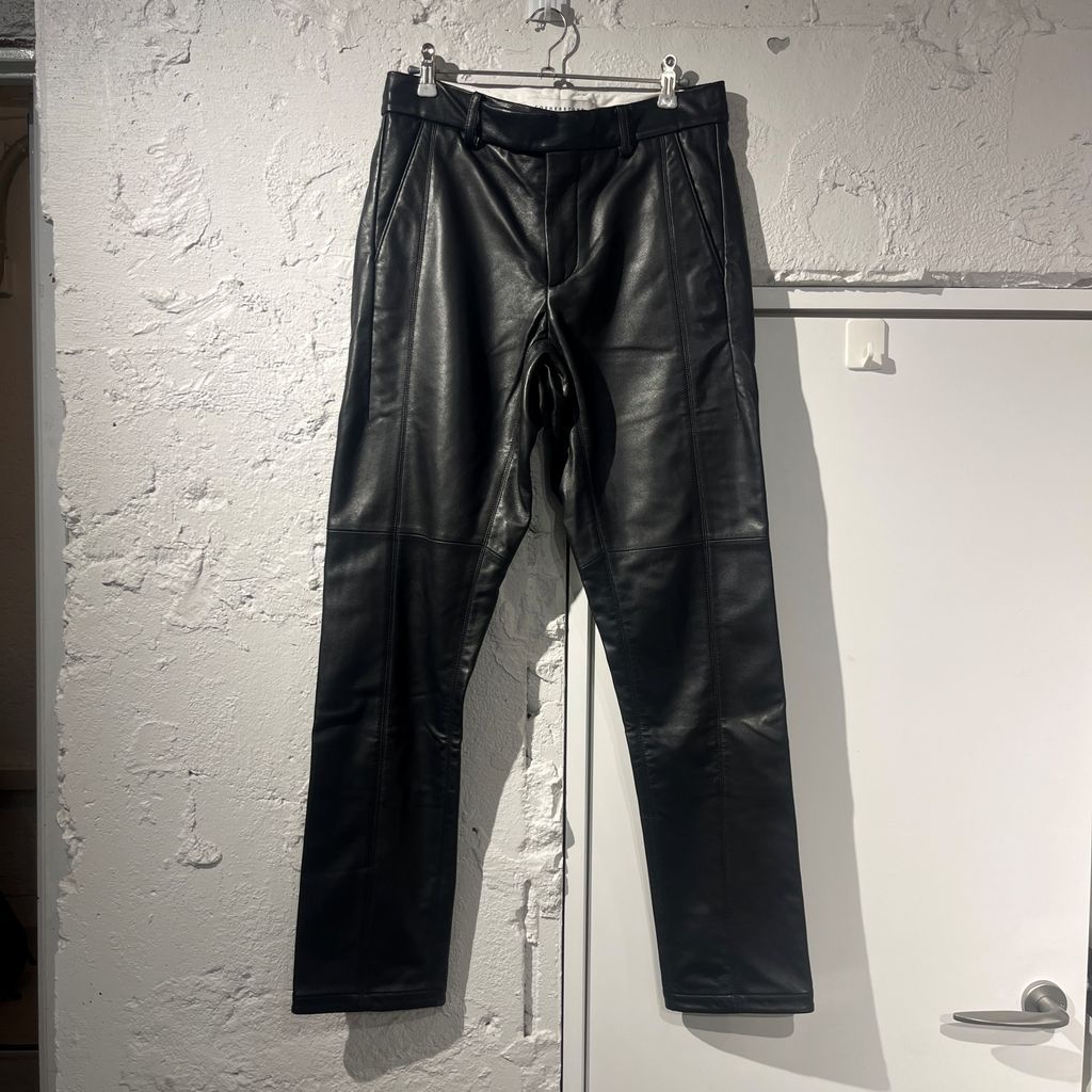 CORNERSTONE コーナーストーン 21AW Lether Slim Trouser レザーパンツ CMBP2103096 ブラック size:44 【表参道B06】