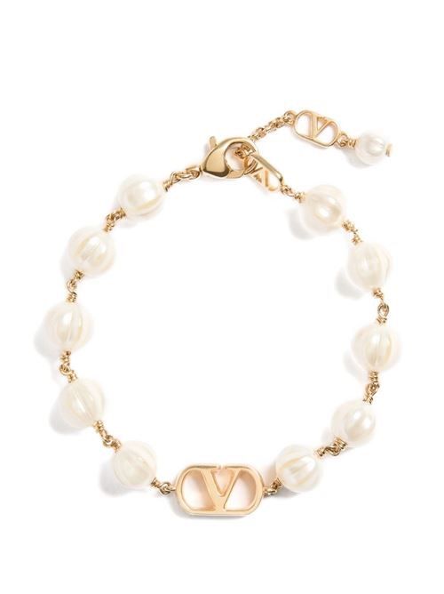 VALENTINO GARAVANI VLOGO シグネチャー パール ブレスレット 送料無料