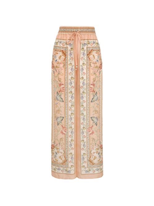ZIMMERMANN ローズライト プリント シルク パンツ 送料無料