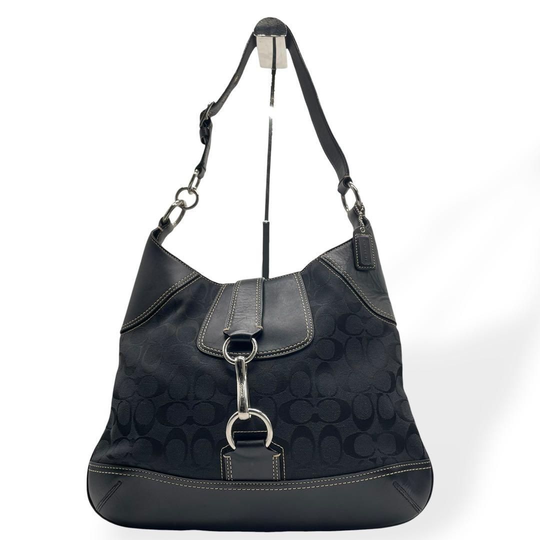 極美品　COACH コーチ ショルダーバッグ ワンショルダー シグネチャー 黒色 9,360円