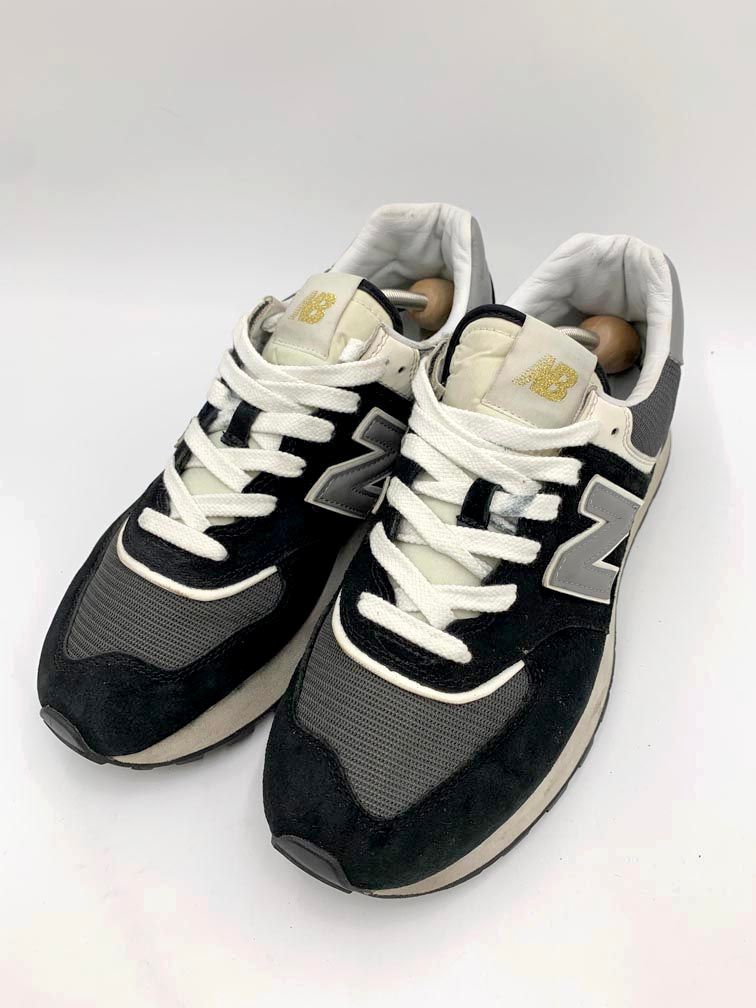 New Balance ニューバランス U574LGG1 Nロゴ ローカット スニーカー size27cm/黒 ■■◎メンズ