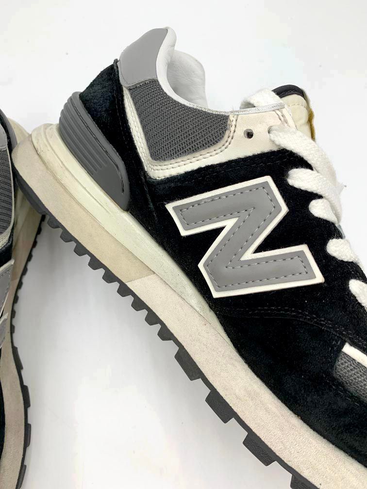 New Balance ニューバランス U574LGG1 Nロゴ ローカット スニーカー size27cm/黒 ■■◎メンズ