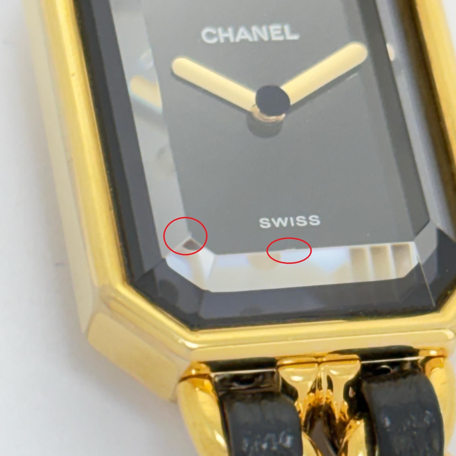 CHANEL シャネル プルミエールL H0001 腕時計 GP/レザー ブラック