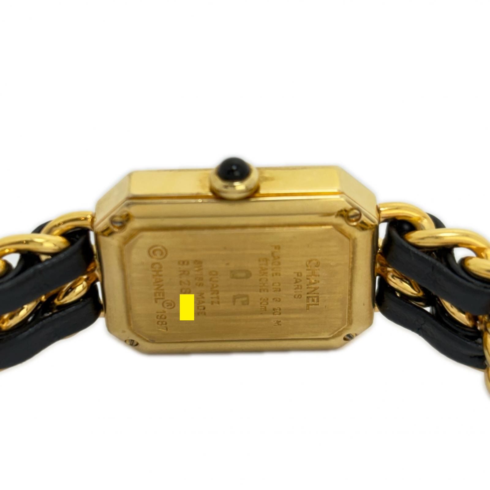 CHANEL シャネル プルミエールL H0001 腕時計 GP/レザー ブラック
