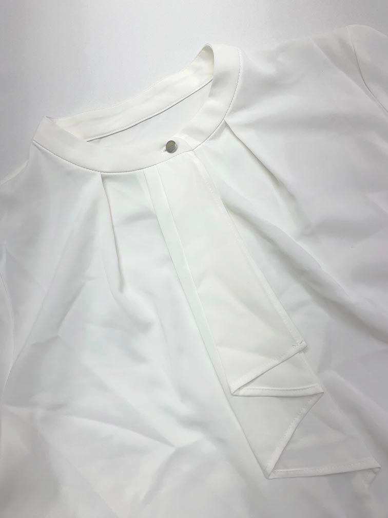 美品　ユナイテッドアローズ ラッフル ノーカラー シャツ ホワイト 新品 a day in the life アデイインザライフ ユナイテッドアローズ