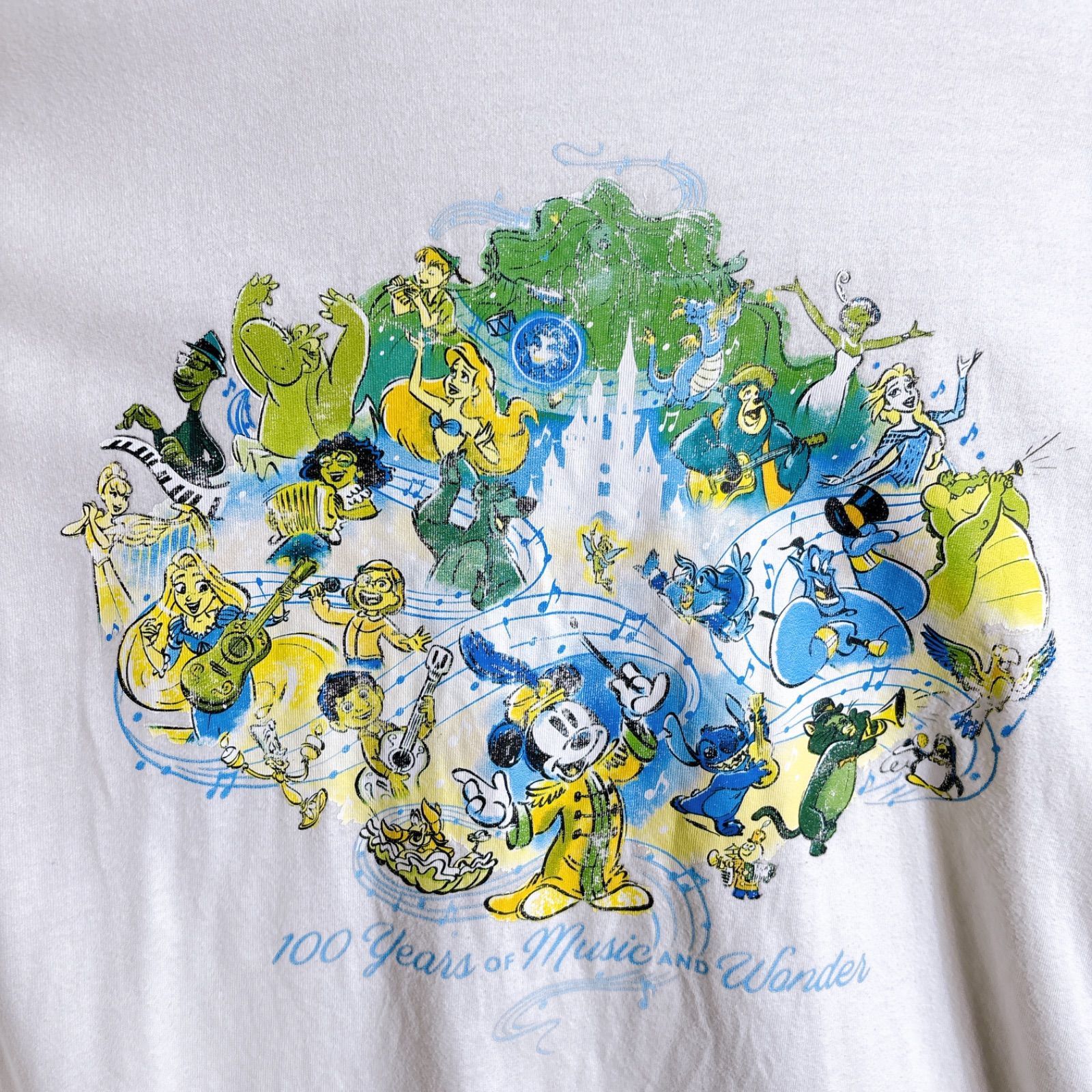 限定デザイン】Disney T-shirt ディズニー ホワイト 100 Years of