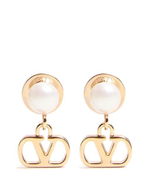 VALENTINO GARAVANI VLOGO シグネチャー パール イヤリング 送料無料