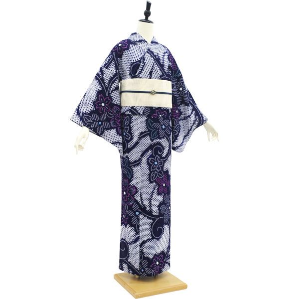 中古】 有松 浴衣 本場有松鳴海絞り 夏物 リサイクル ゆかた 絞り 木綿