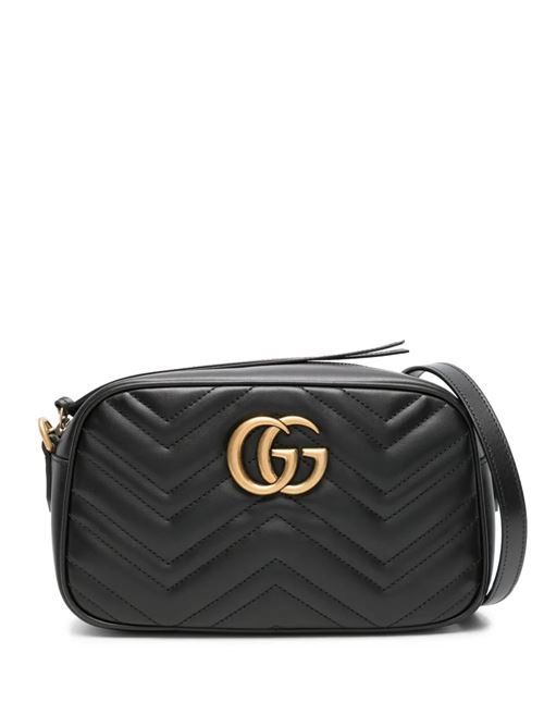 GUCCI GGマーモント スモール レザー クロスボディバッグ 送料無料