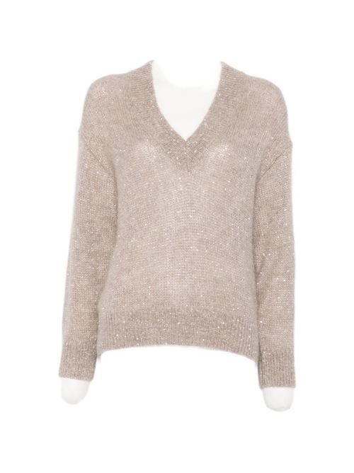 BRUNELLO CUCINELLI ウールブレンド Vネックセーター 送料無料