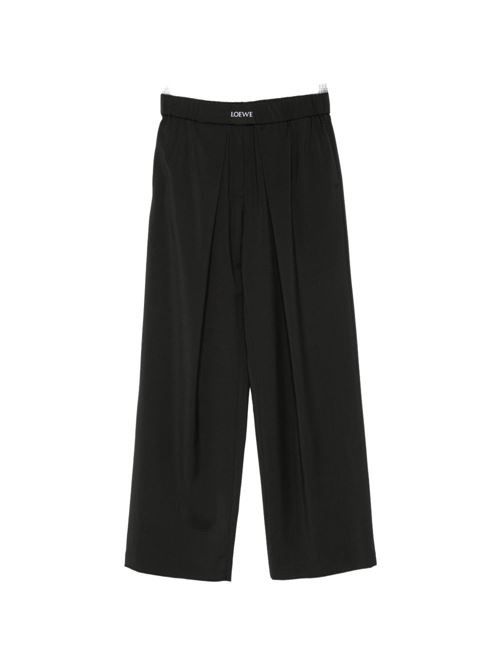ロエベ ウール ワイドレッグ パンツ 送料無料