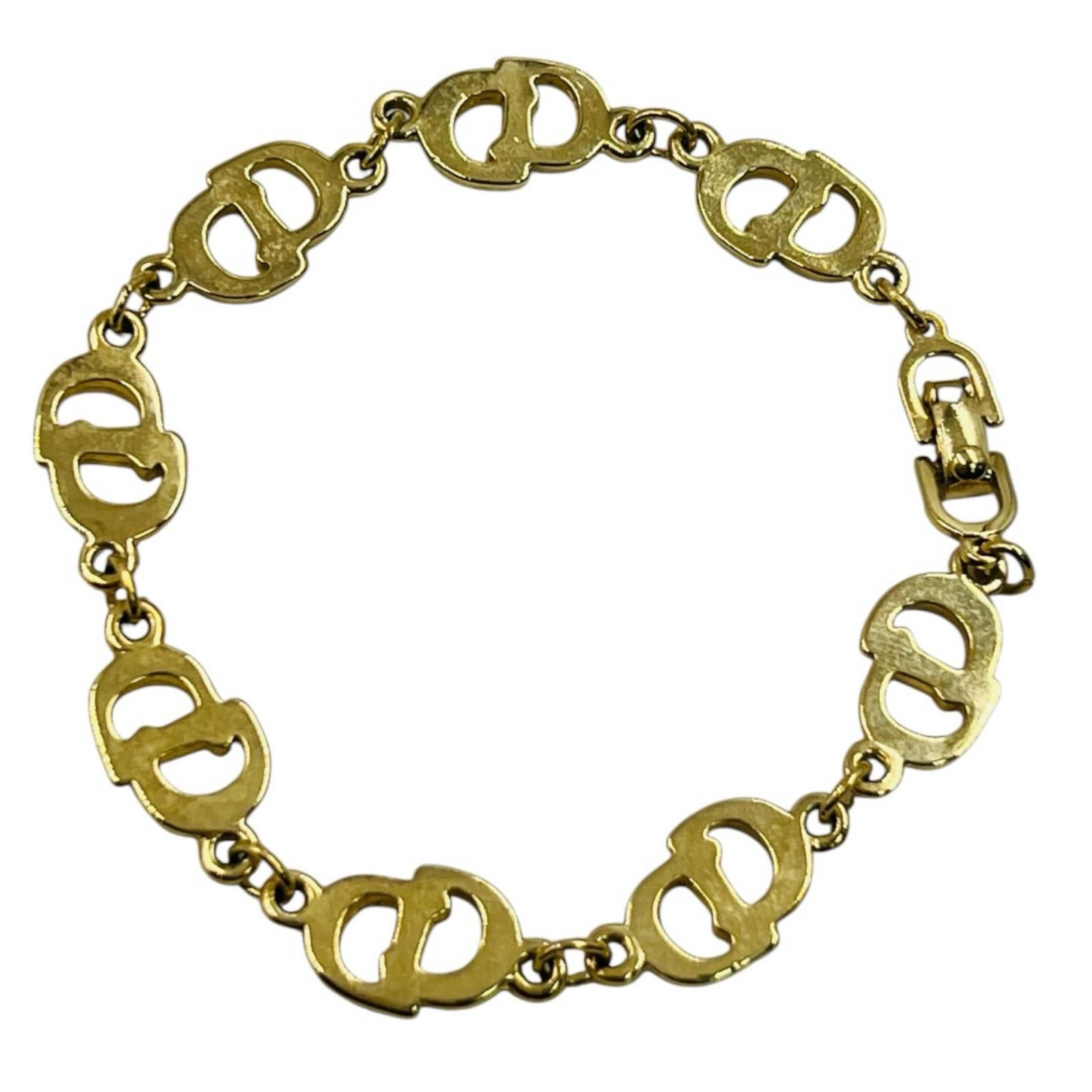 美品✨Christian Dior CDロゴ総柄 ブレスレット ゴールド Christian Dior ディオール ブレスレット CDロゴ ゴールド - メルカリ