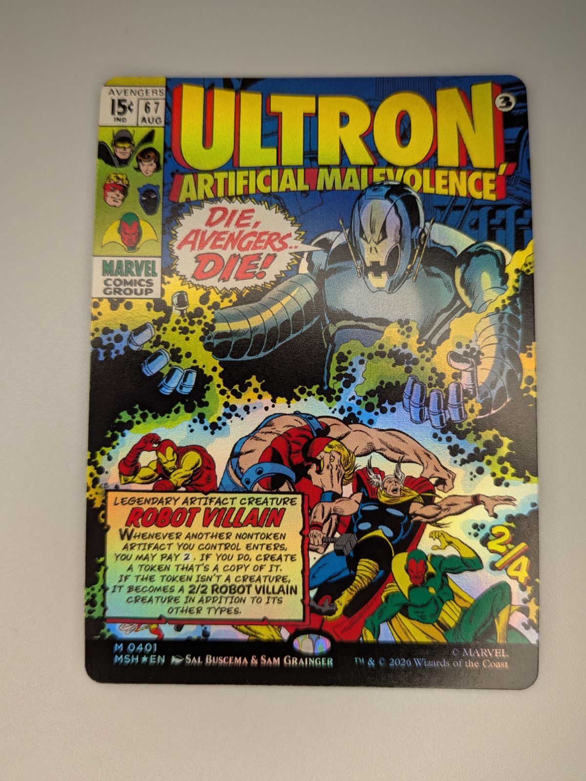 MTG ULTRON ARTIFICIAL MALEVOLENCE FOIL 人の作りし悪、ウルトロン
