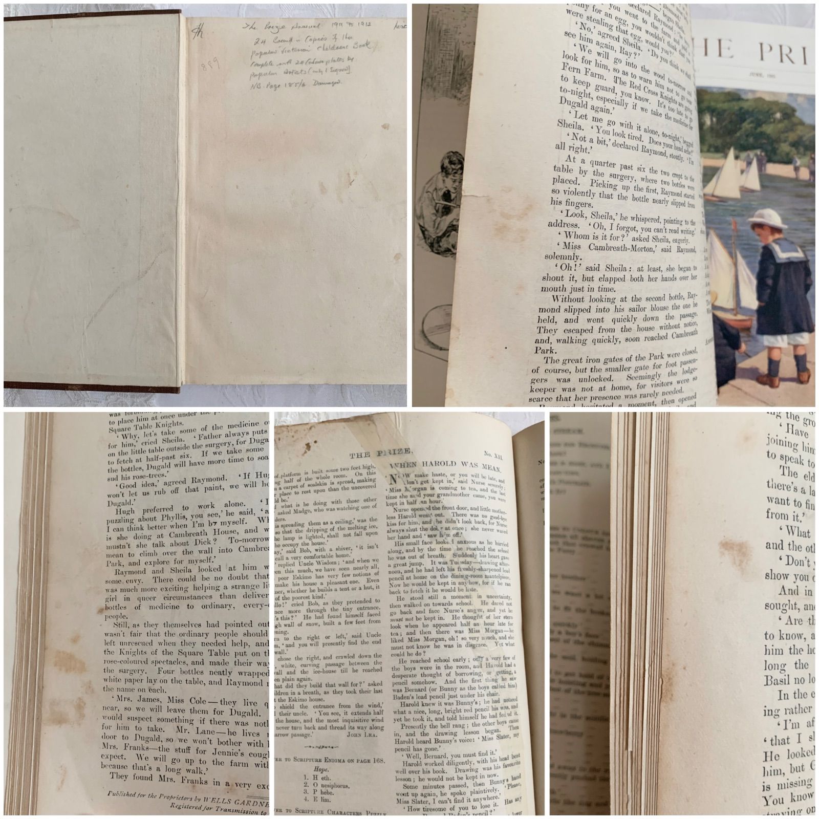 1911-1912年 英国アンティーク児童書-カラー&モノクロ挿絵を眺める