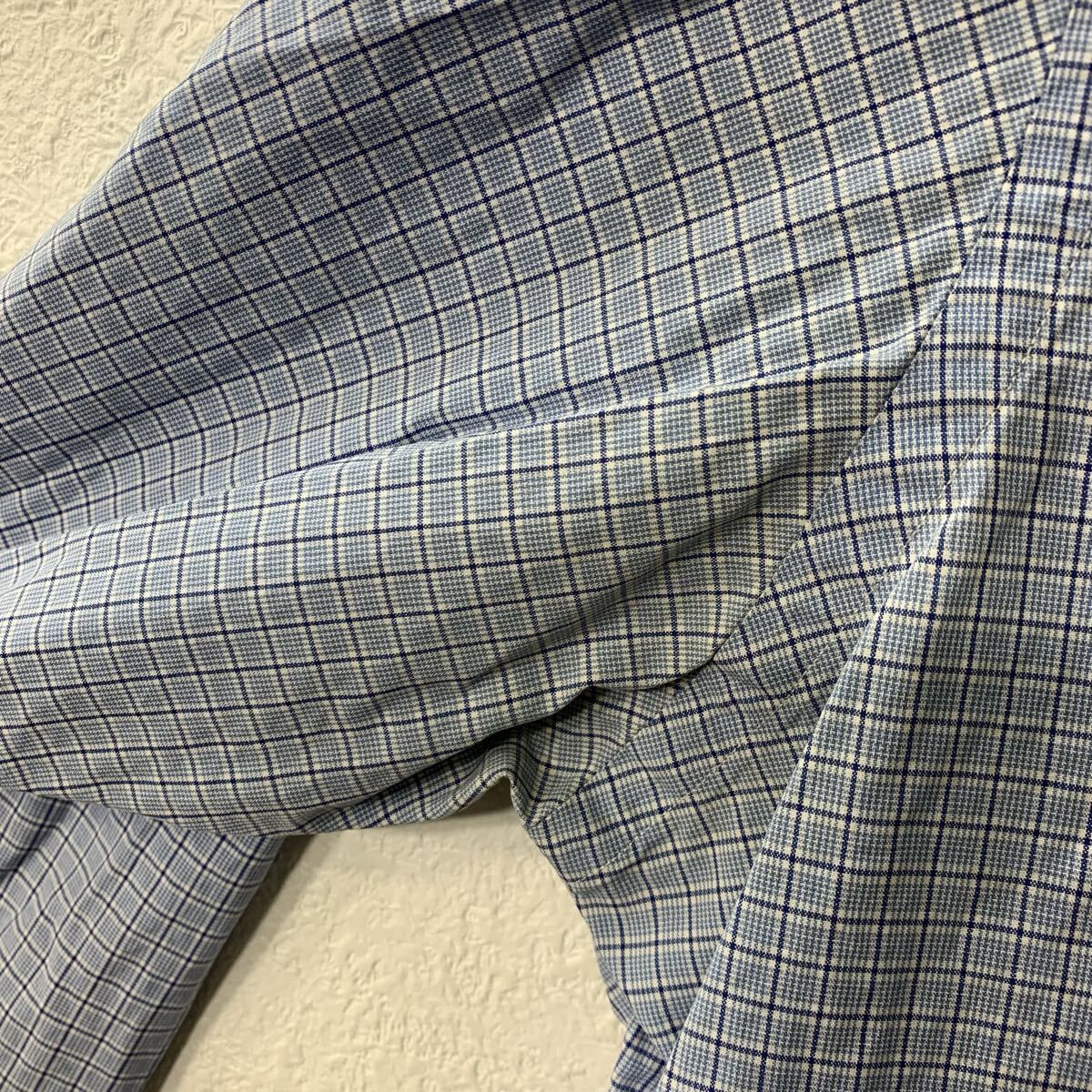 90s Ralph Lauren 長袖 チェックシャツ XL ライトブルー ラルフ