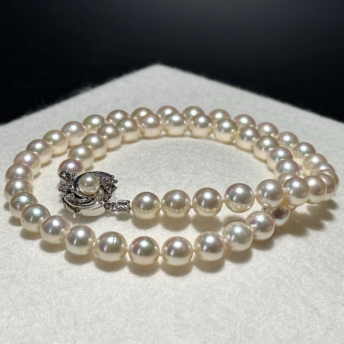 照り◎ アコヤ真珠 パールネックレス 8.53〜8.97㎜ 52.0㎝ 56.7g あこや 本真珠 SILVER pearl jewelry necklace フォーマル 高級 SS325
